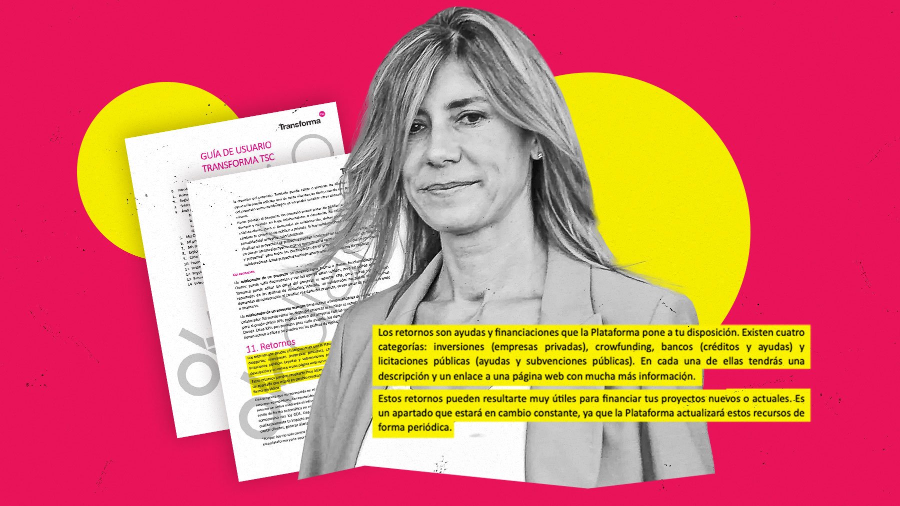 Begoña Gómez y la guía del software de su cátedra.