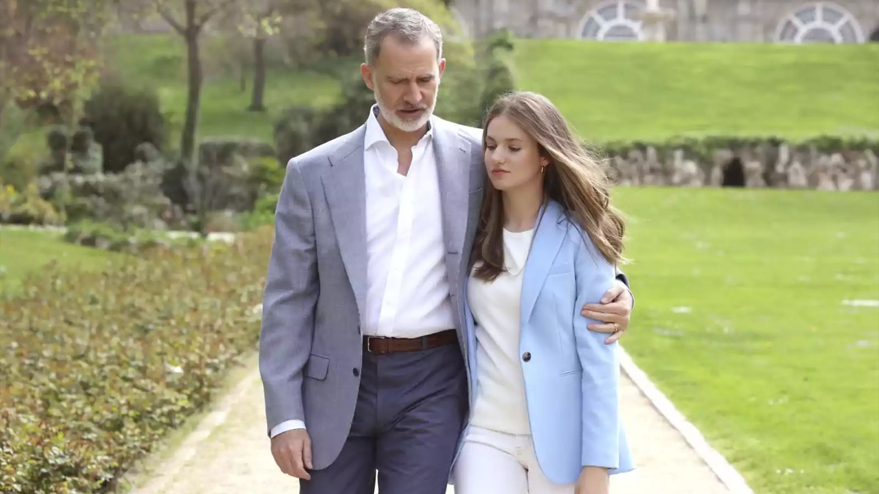 El Rey junto a la princesa Leonor en Mallorca en verano de 2023. (EP)