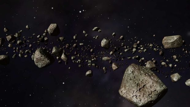 Asteroides en el espacio