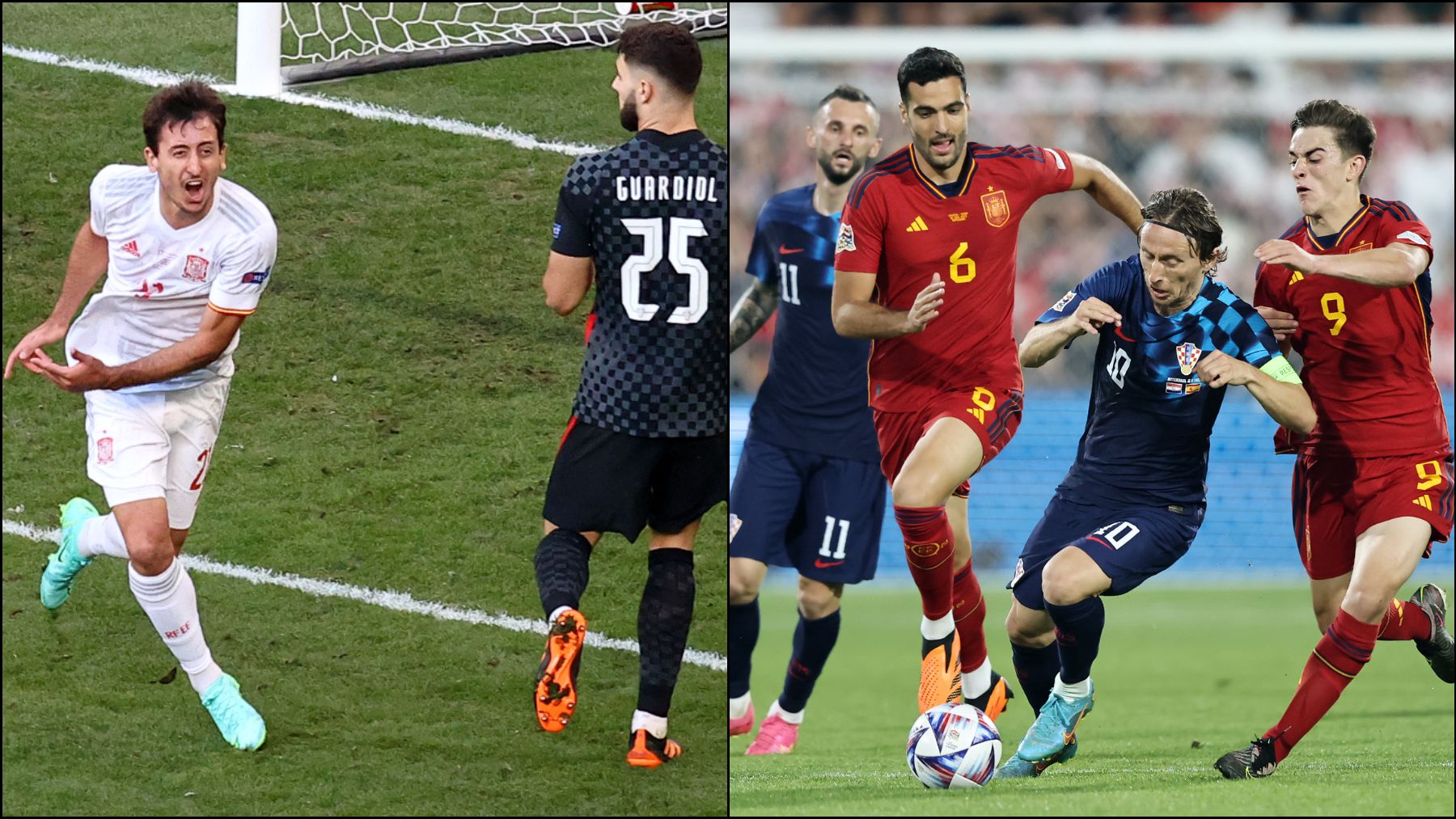 España frente a Croacia. (Getty)