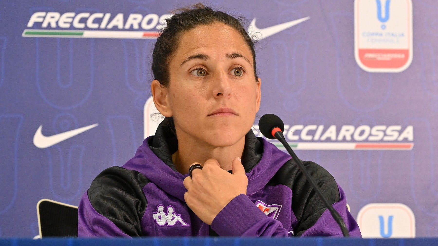 Vero Boquete, en una rueda de prensa. (Getty)