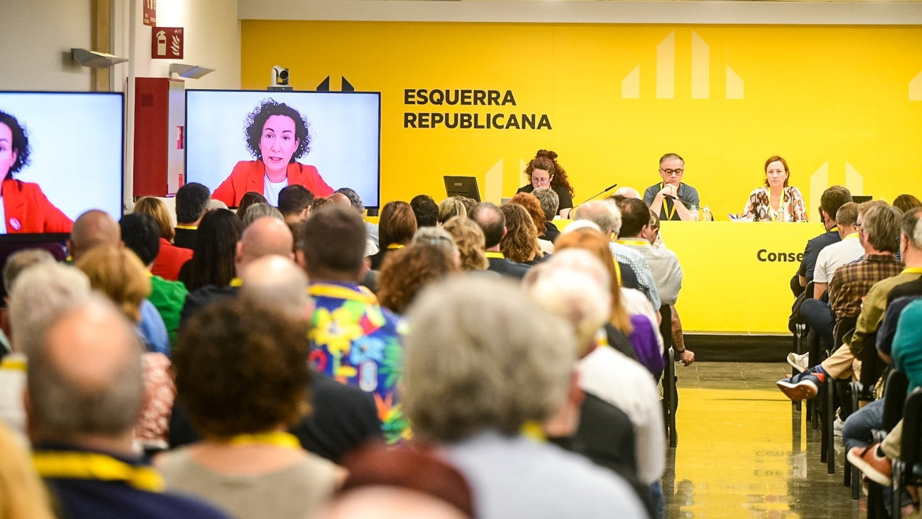 La secretaria general de ERC, Marta Rovira, interviene en el Consejo Nacional del partido.