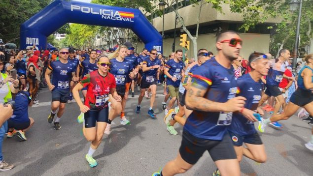 Gran éxito de la carrera solidaria Ruta 091 organizada por la Policía Nacional en Palma