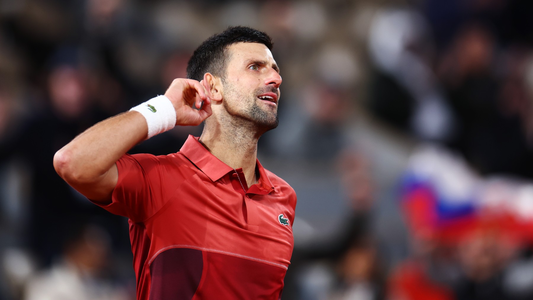 Novak Djokovic, en un partido en Roland Garros. (Getty)