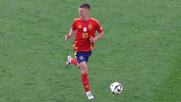 Dani Olmo, Barcelona, Alineación de España