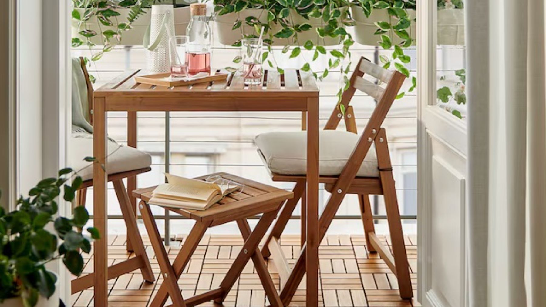 La mesa de Ikea para terrazas pequeñas
