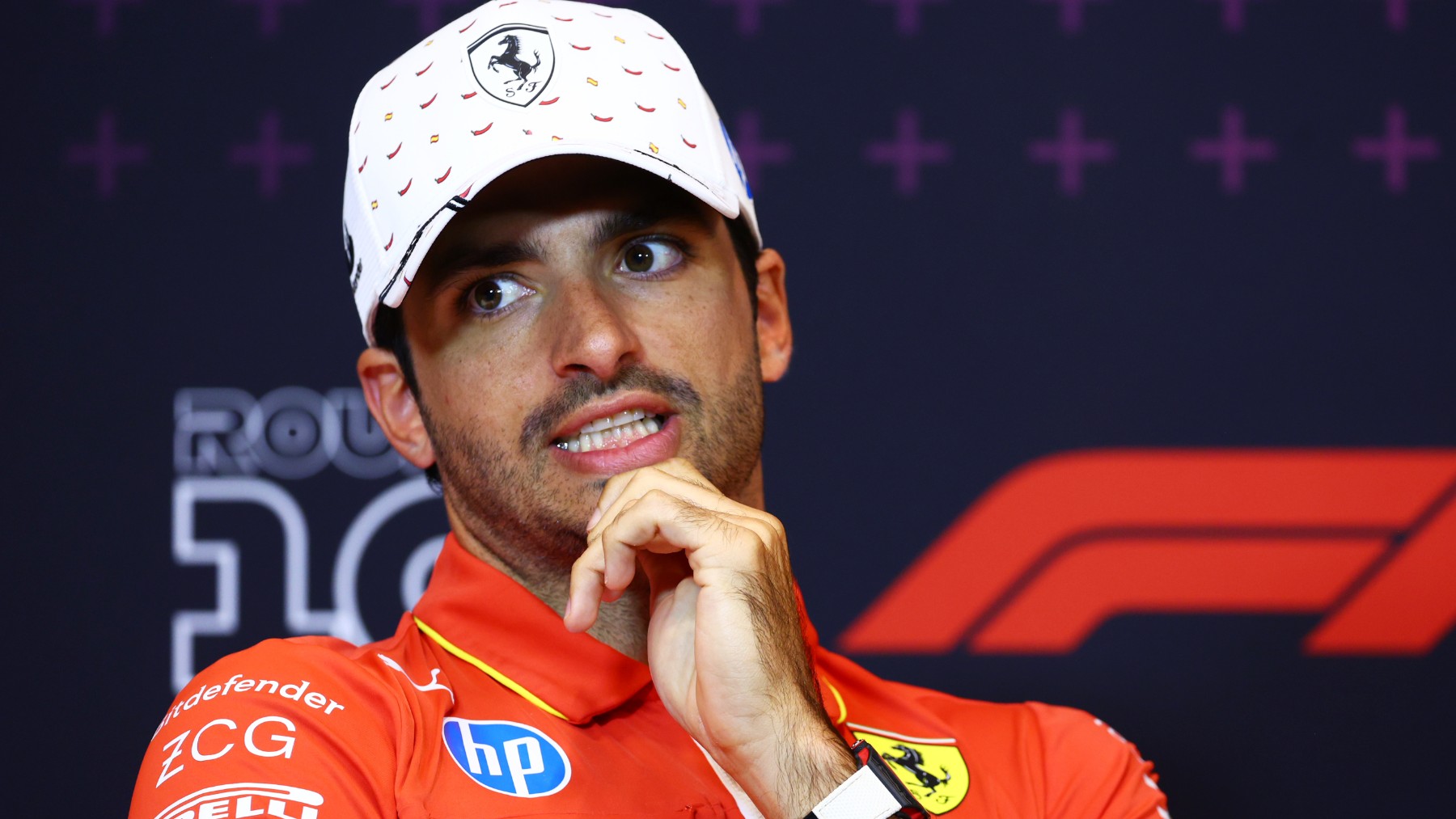 Carlos Sainz durante la previa del GP de España. (Getty)