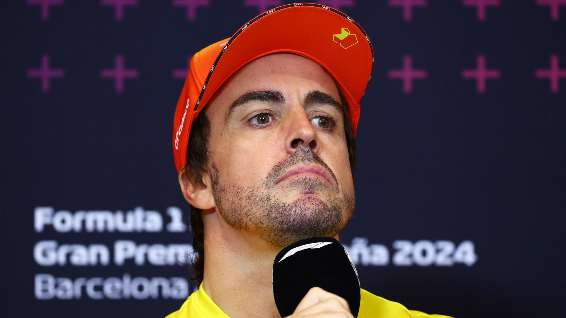 Fernando Alonso, durante la previa del GP de España de Fórmula 1. (Getty)