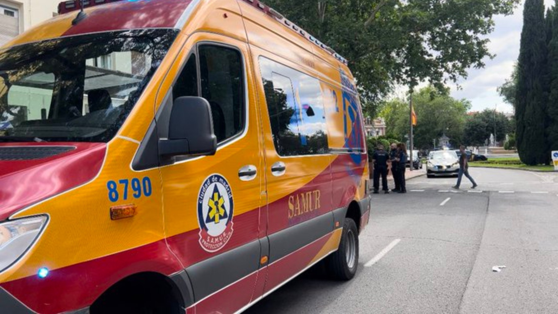 Imagen de una ambulancia en Arganzuela. (Foto: Ep)