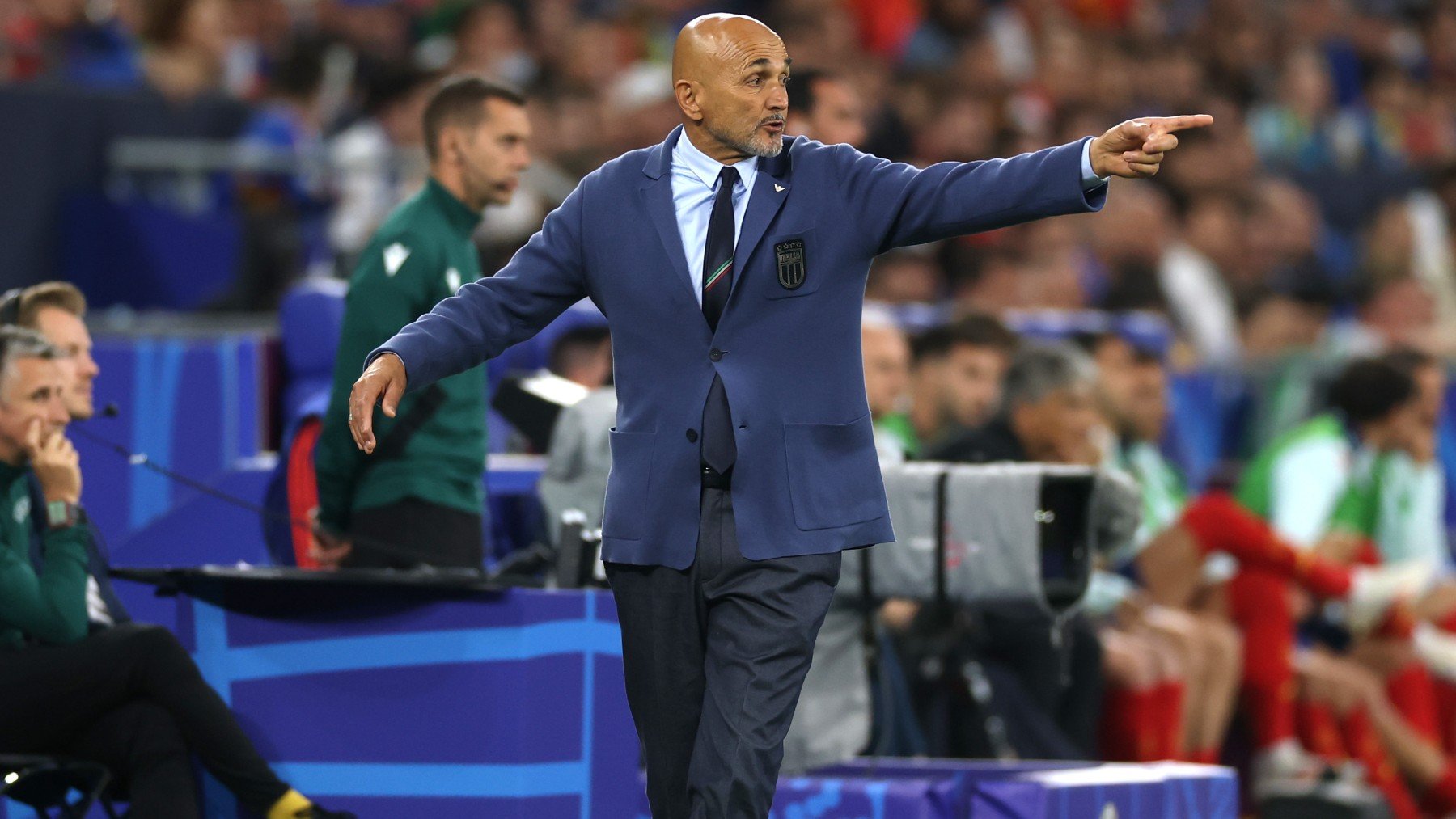 Spalletti, durante un partido con Italia. (Getty)