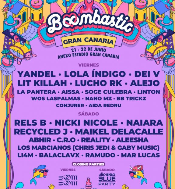 Cartel del Boombastic Festival en Gran Canaria.