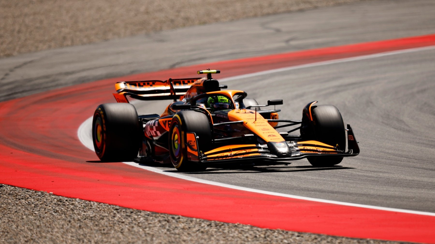 Lando Norris corriendo en Montmeló. (Getty)