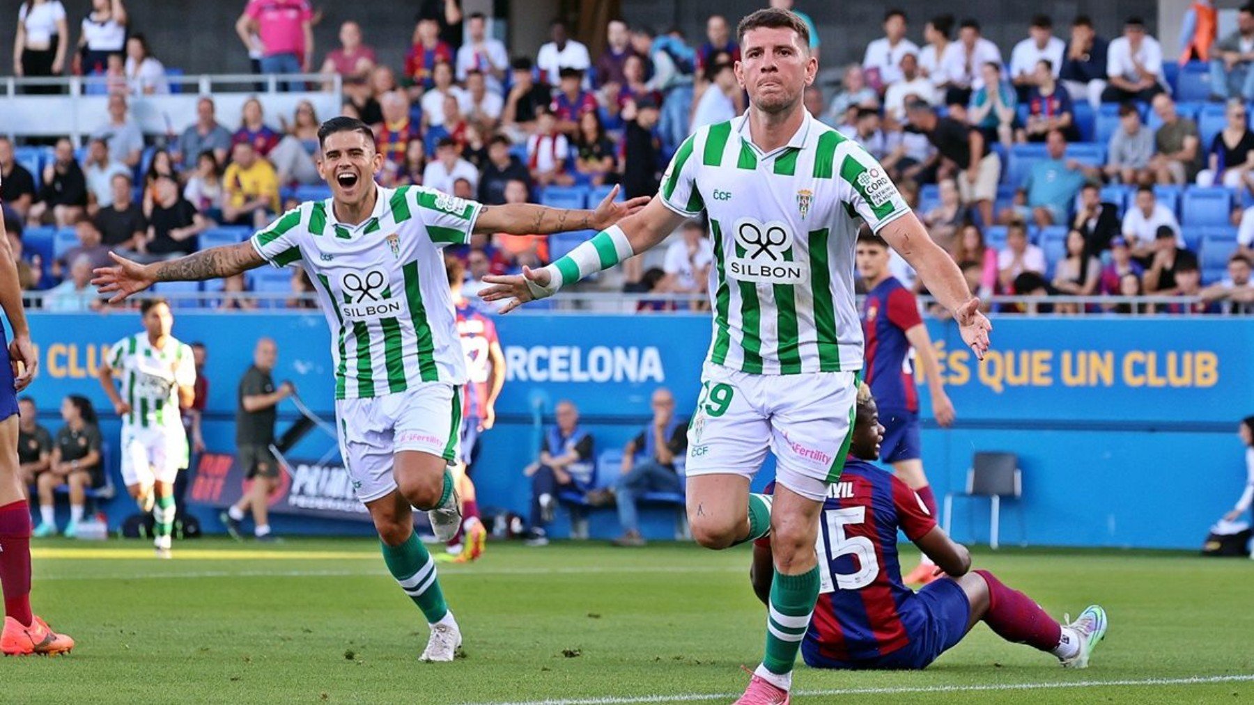 Toril celebra un gol contra el Barça B. (Córdoba CF)