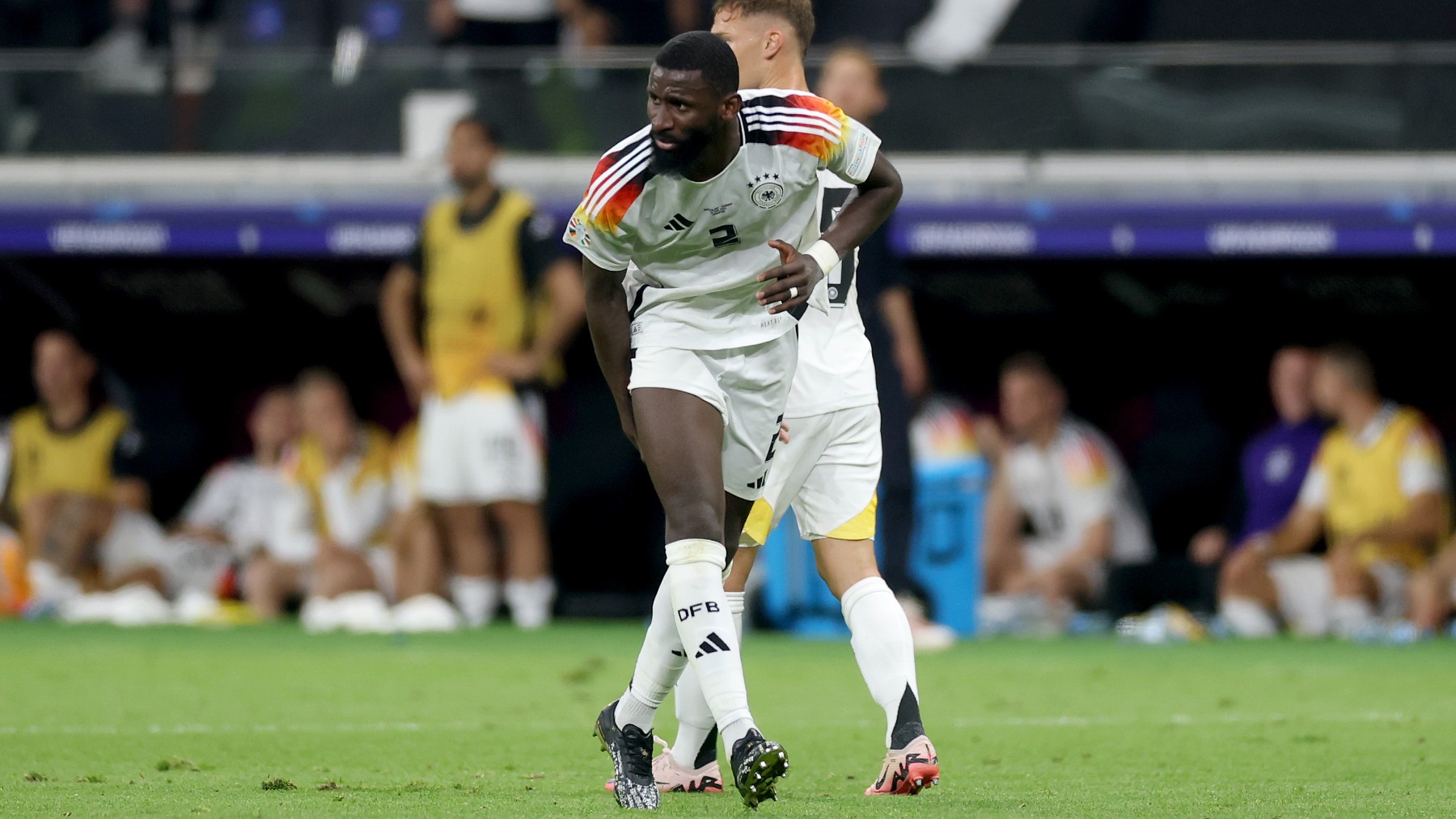 Antonio Rüdiger, durante el partido ante Suiza. (Getty)