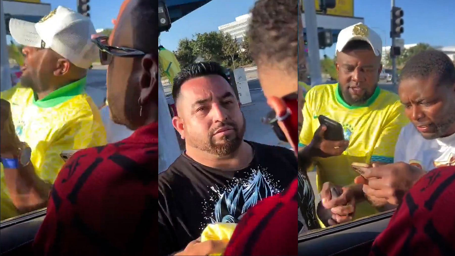 NSurrealista: Neymar compra camisetas falsas de Brasil en un puesto de la calle en Californiaeymar