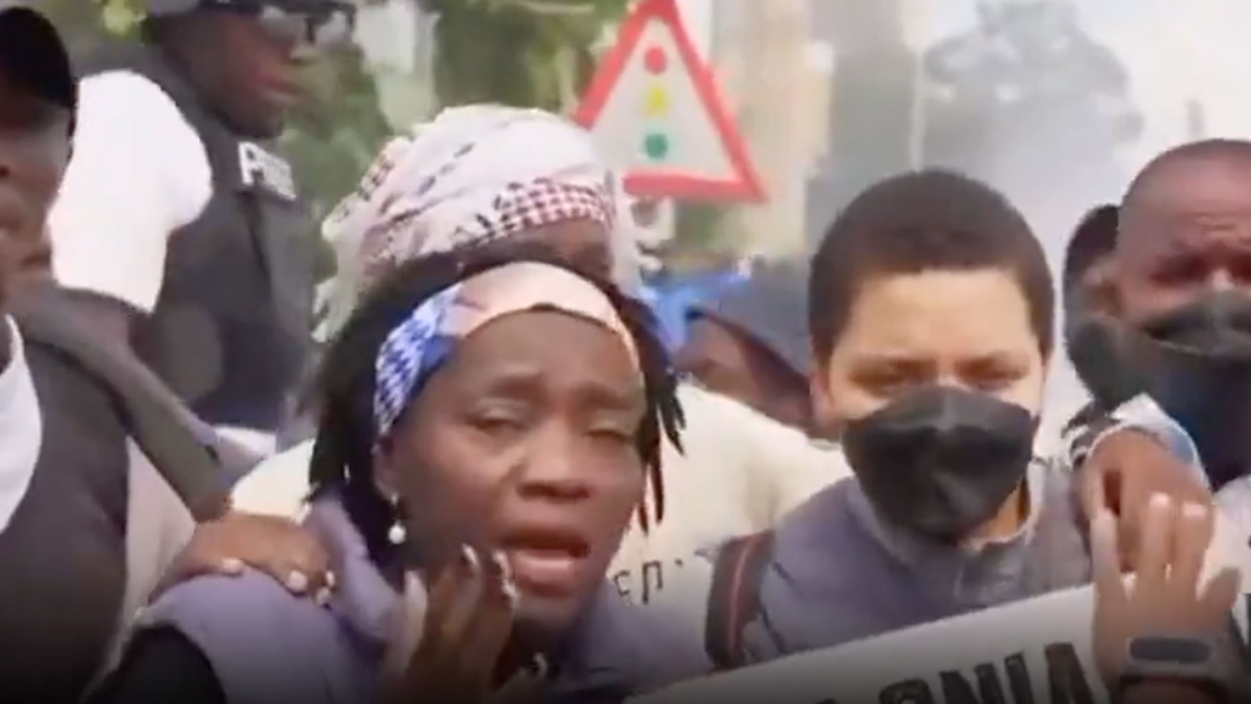 Auma Obama, hermana de Barack Obama, en las protestas de Nairobi.