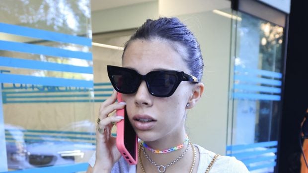 Alejandra Rubio en Madrid con gafas de sol