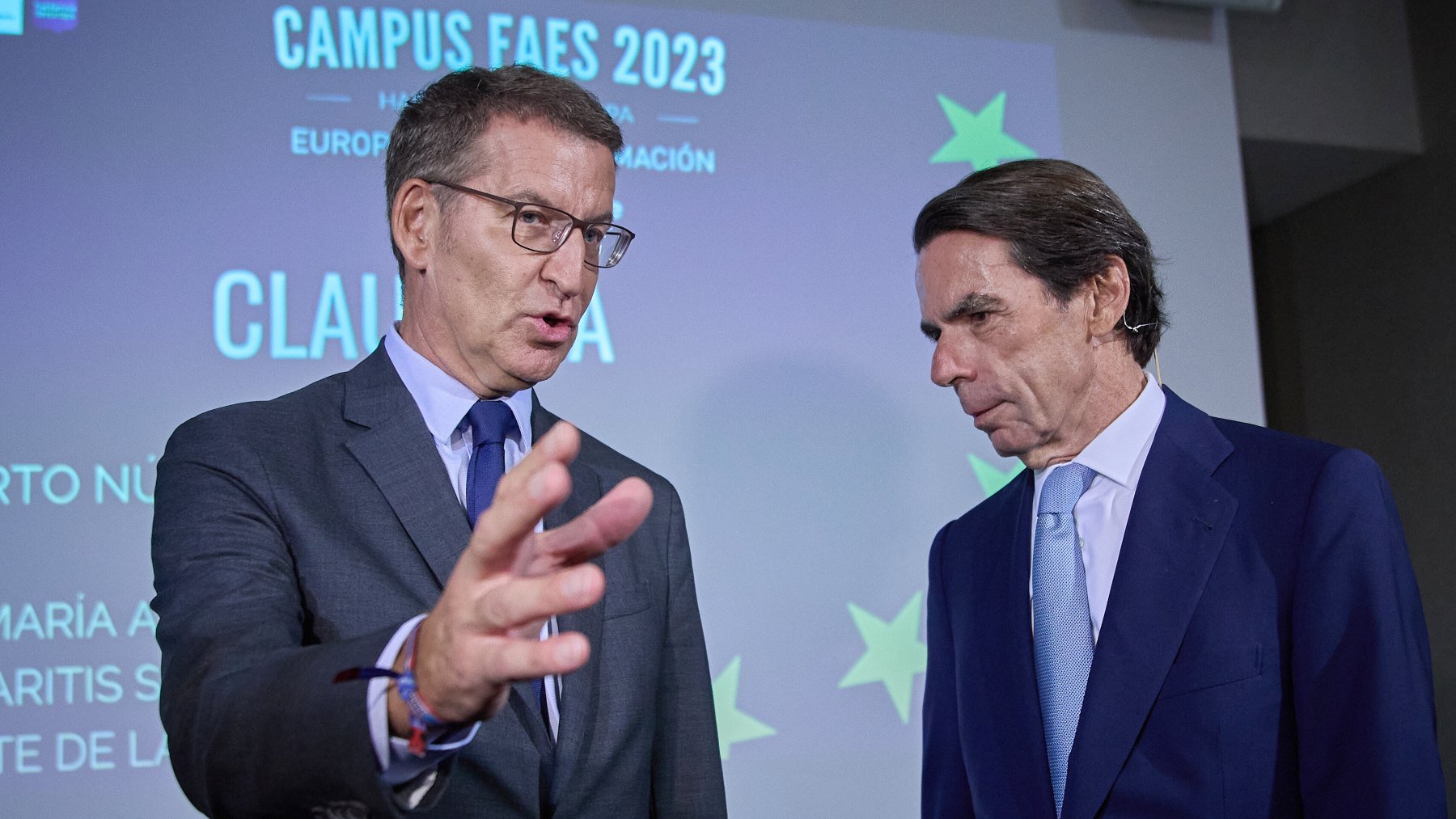 Feijóo y Aznar. (Foto: EP)