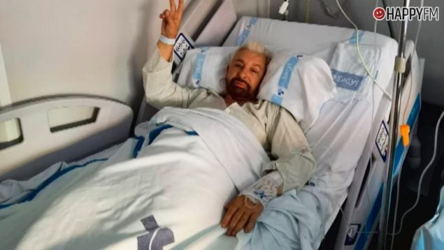 José Manuel Parada en el hospital tras ser operado de urgencia.