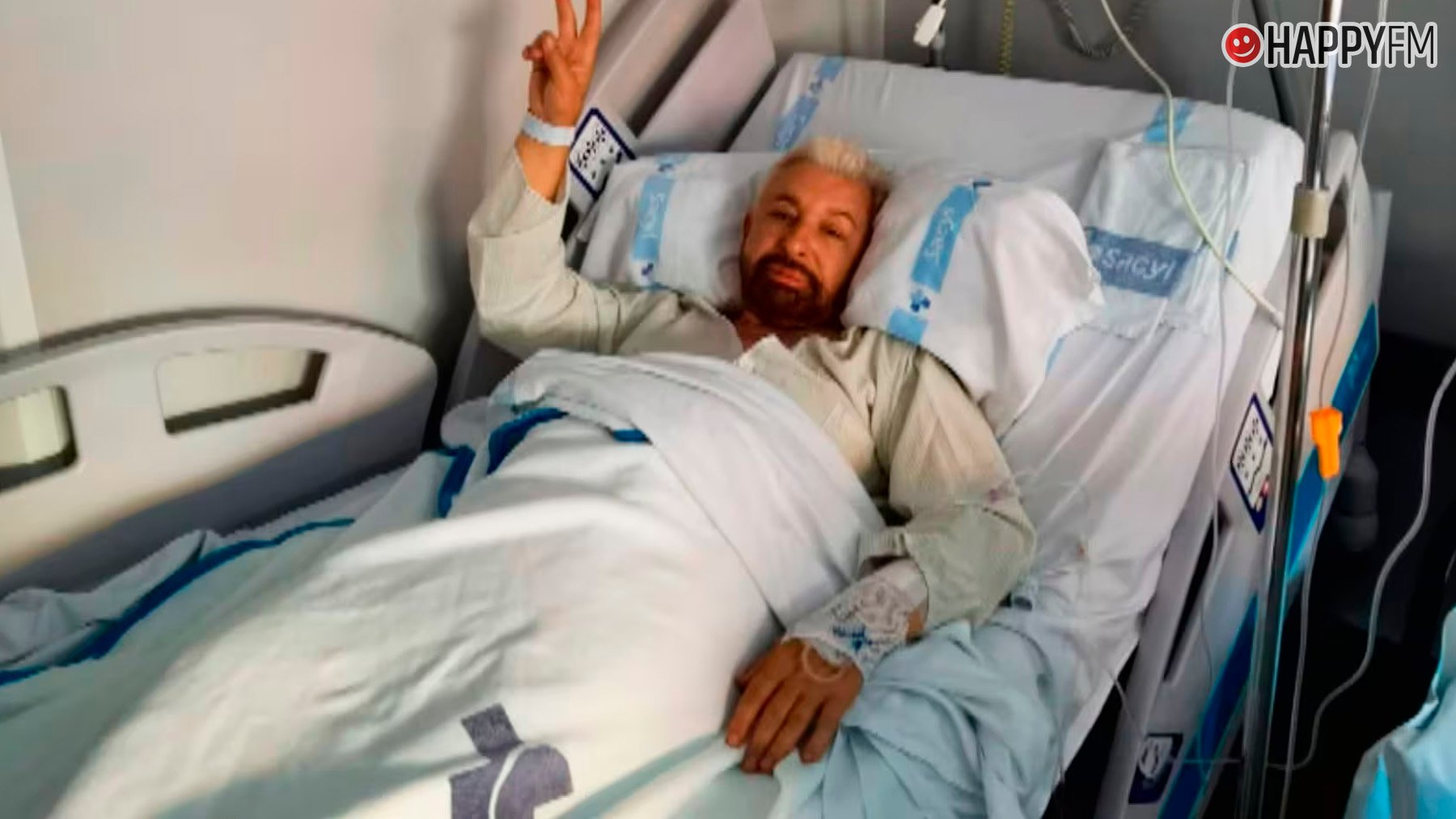 José Manuel Parada en el hospital tras ser operado de urgencia.