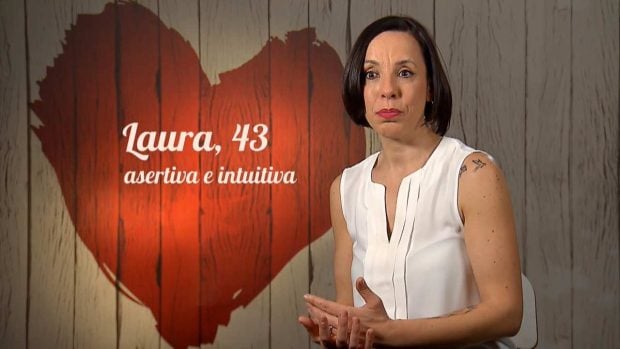 Laura en 'First Dates'. (Mediaset)