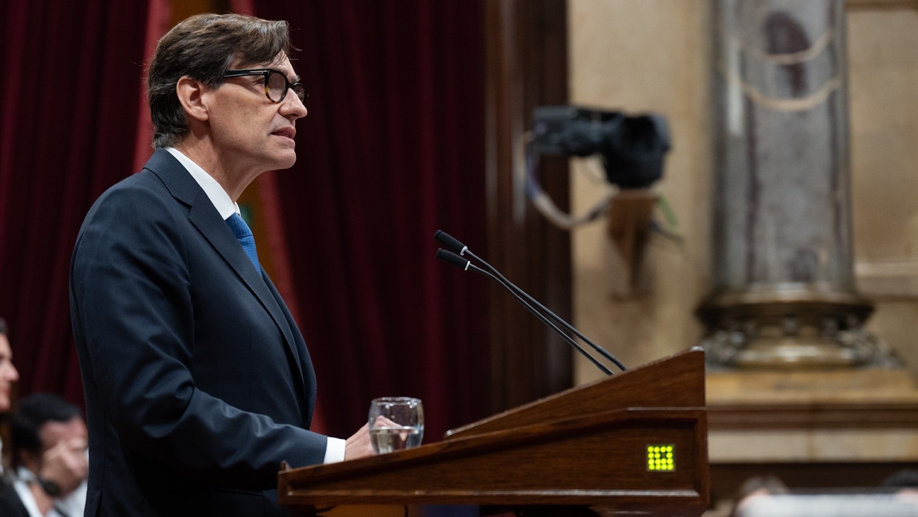 Salvador Illa, este miércoles, en el pleno del Parlament.