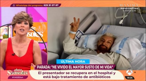 Sonsoles Ónega informa de la última hora del estado de salud de José Manuel Parada. (Atresmedia)
