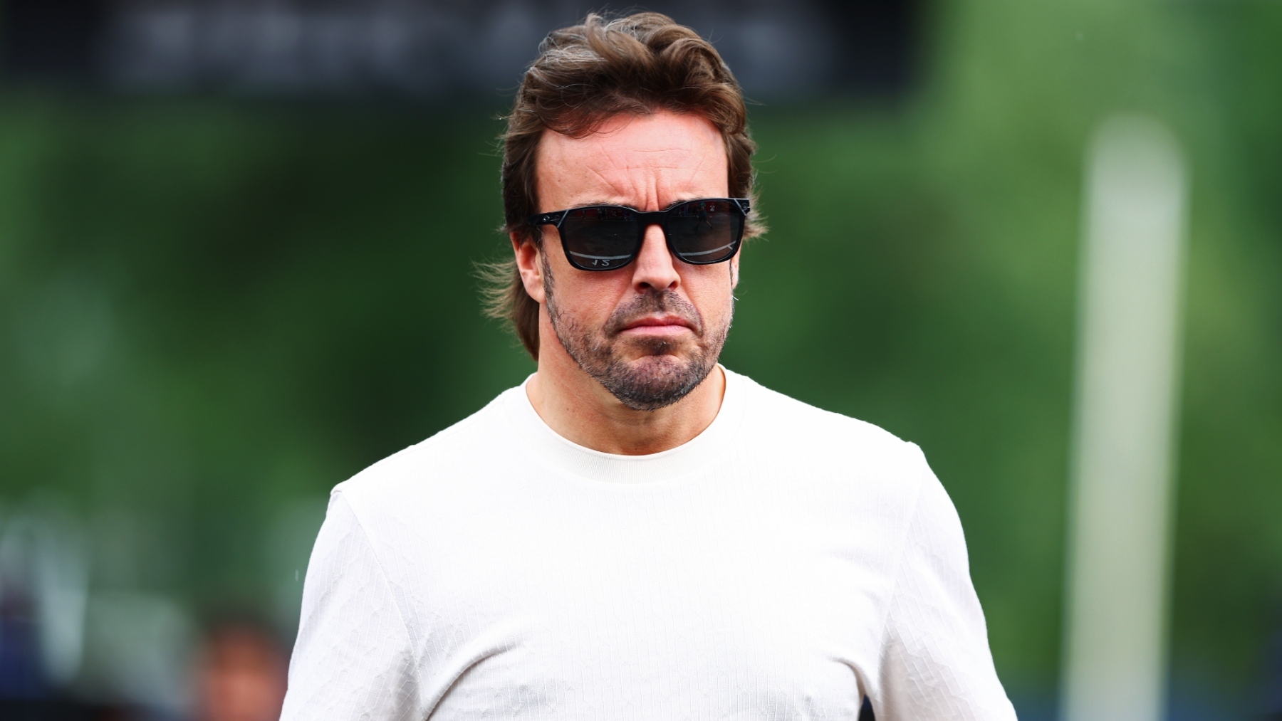 Fernando Alonso en su llegada al Red Bull Ring para el GP de Austria. (Getty)