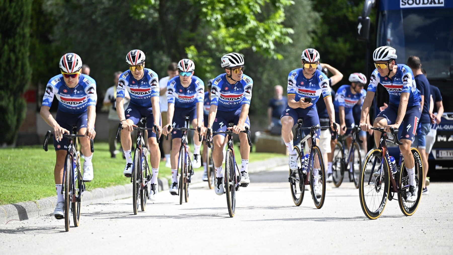 El Soudal, uno de los equipos que participan en el Tour de Francia 2024. (Europa Press)