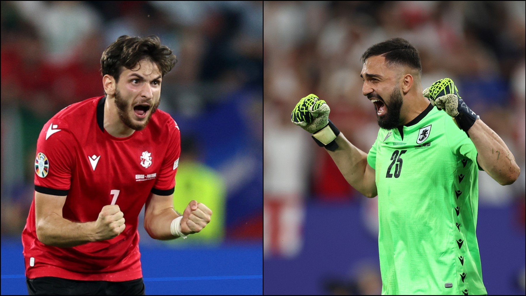 Kvaratskhelia y Mamardashvili. (Getty)