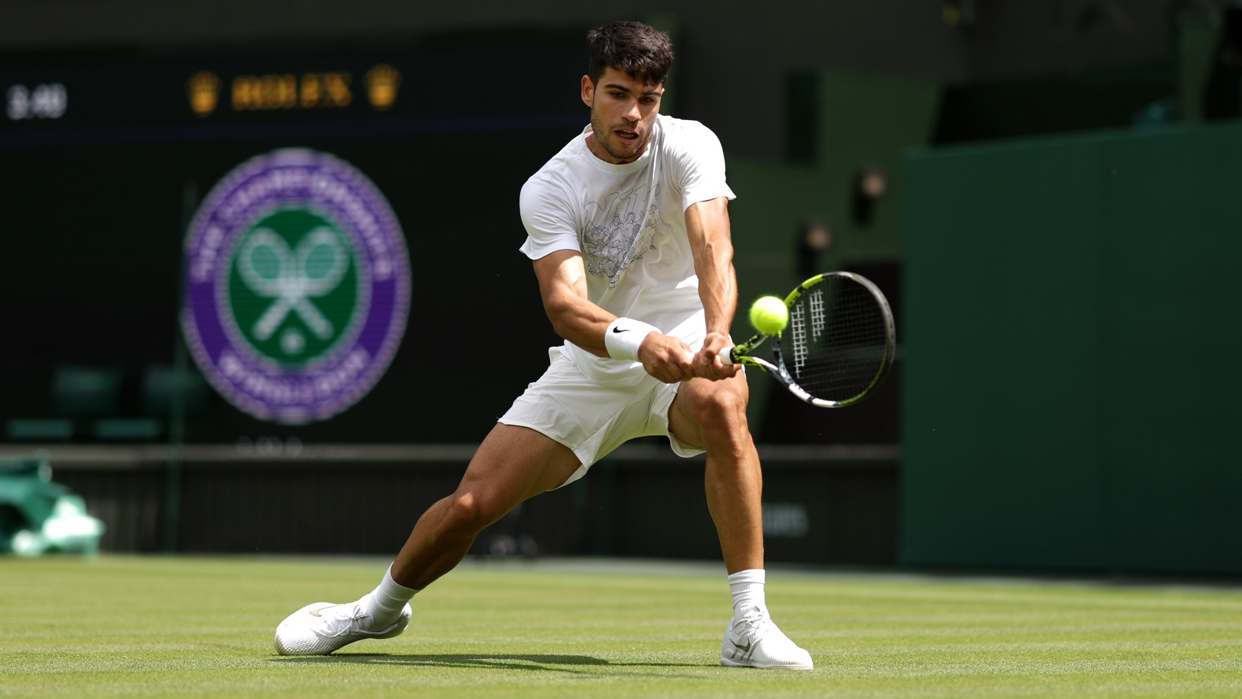 Carlos Alcaraz – Lajal, en directo partido de tenis de Wimbledon 2024. (Foto: Getty)