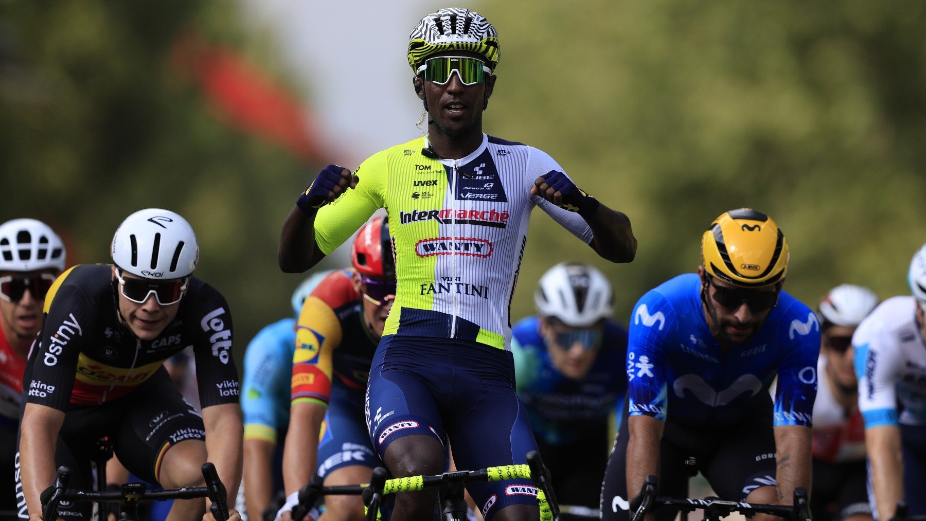 Biniam Girmay ganó la tercera etapa del Tour de Francia. (EFE)