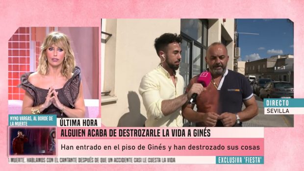 Emma García ha pedido a Ginés que no sea una broma su testimonio en Fiesta (Mediaset).