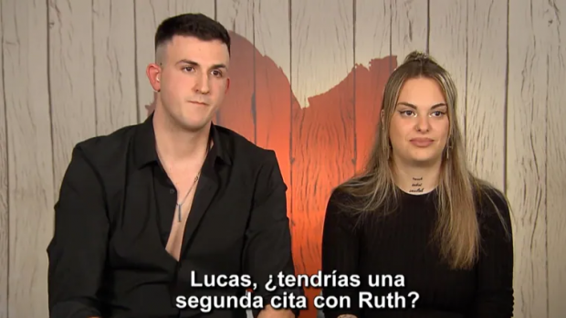 Lucas y Ruth en la decisión final de 'First Dates'. (Mediaset)
