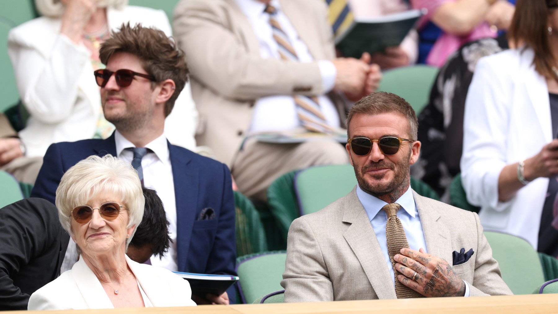 David Beckham estuvo presente en el debut de Carlos Alcaraz en Wimbledon. (Getty)