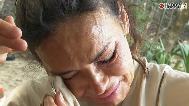 Olga Moreno, entre lágrimas en Supervivientes All Stars. (Mediaset)