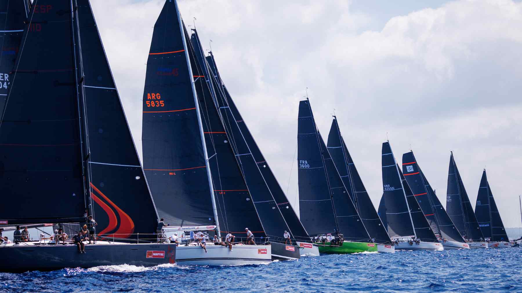 La flota de ORC 1 durante la pasada edición. © Nico Martínez/Copa del Rey MAPFRE.