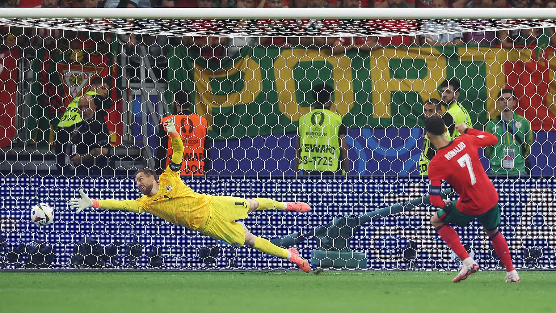 Imagen de una tanda de penaltis en la Eurocopa 2024. (Getty)