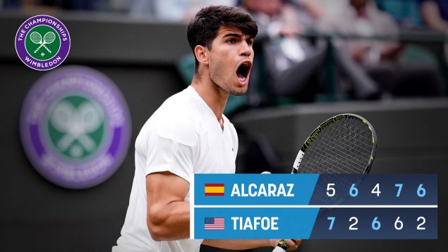 Carlos Alcaraz Tiafoe Wimbledon