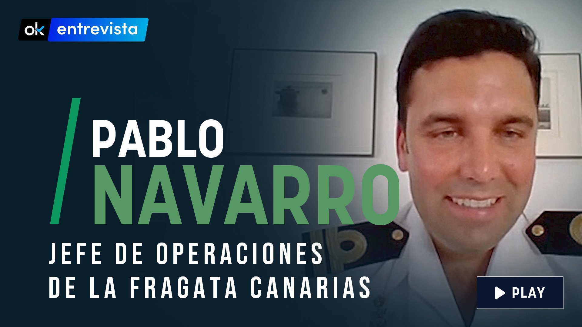 Pablo Navarro, jefe de Operaciones de la fragata Canarias.