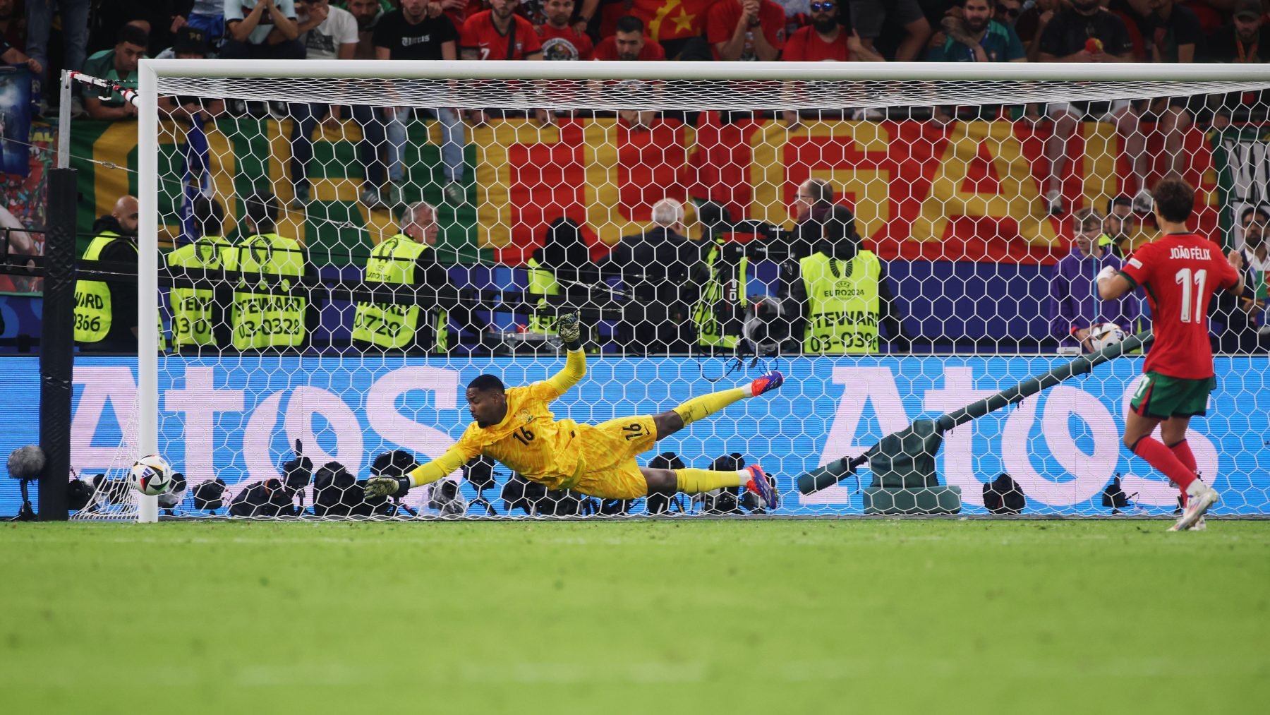 Imagen de una tanda de penaltis en la Eurocopa 2024. (Getty)