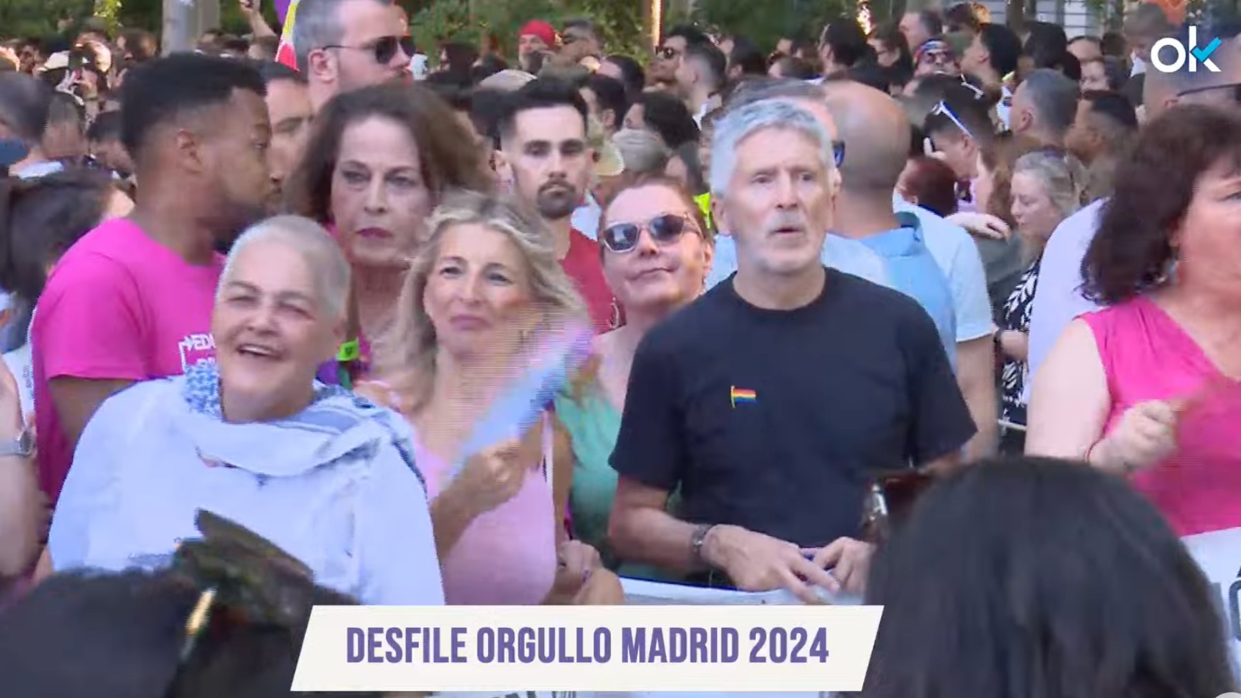 Yolanda Díaz en el desfile del Orgullo.