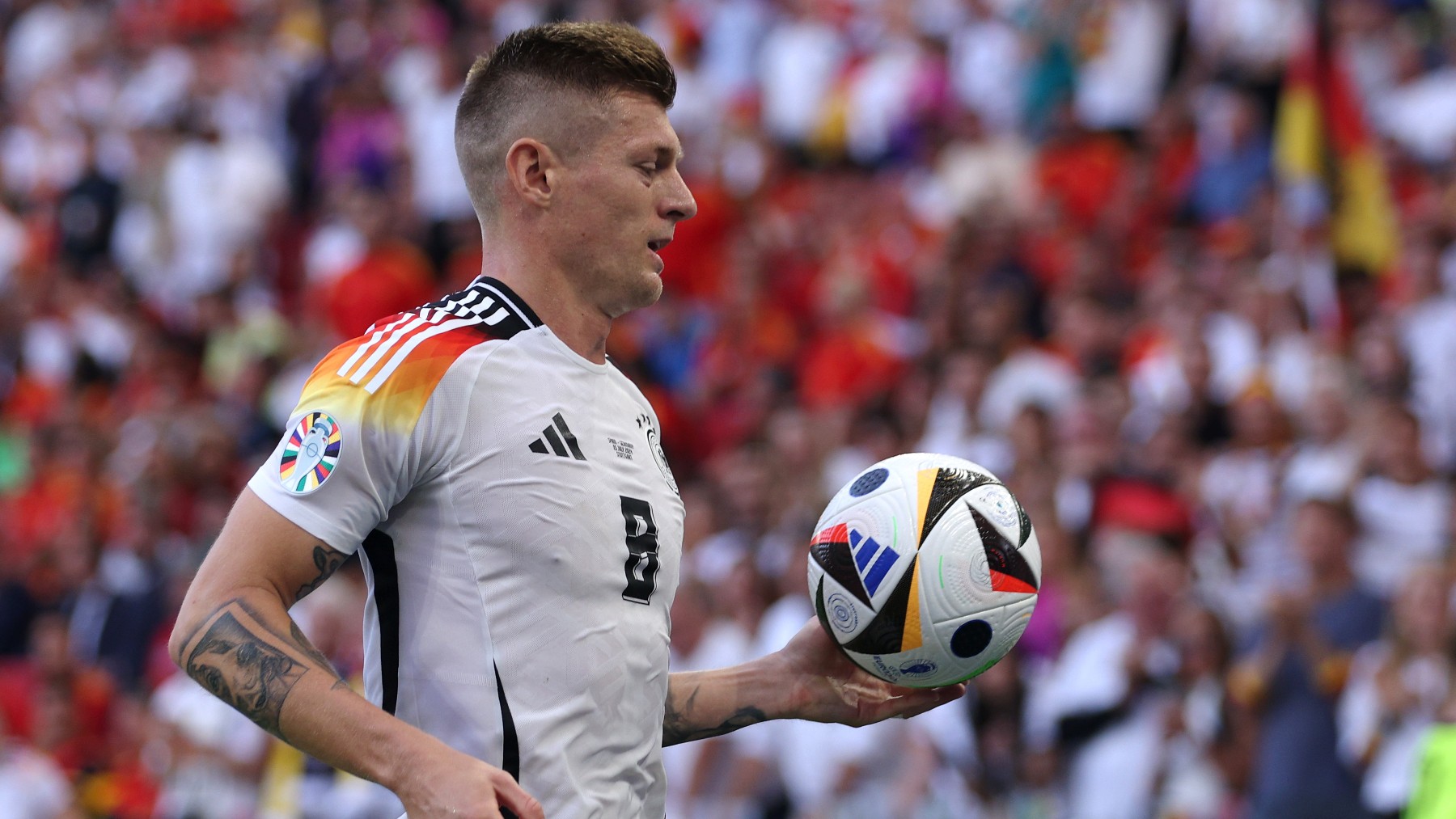 Toni Kroos en su último partido con Alemania. (Getty)