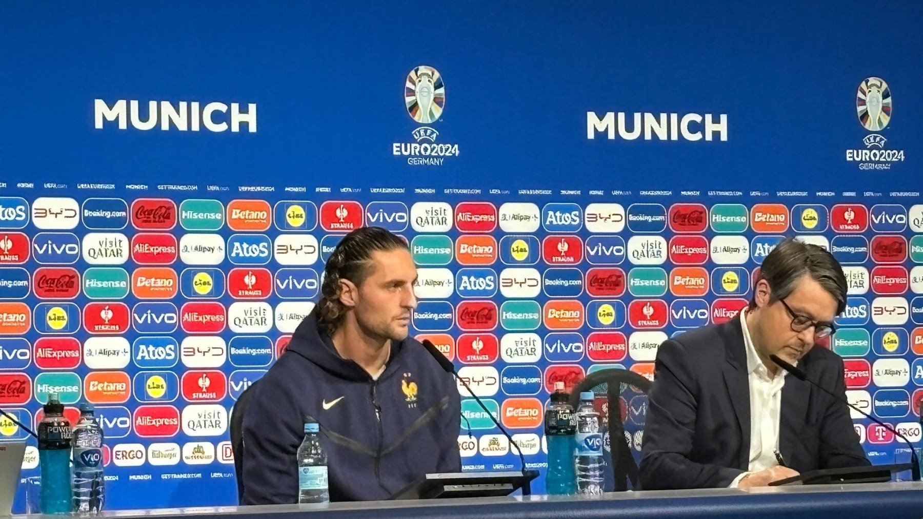 Rabiot en zona de prensa.