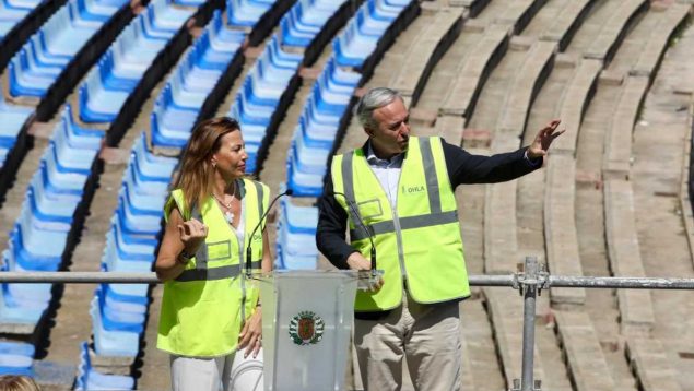 Romareda obras, Natalia Chueca, Jorge Azcón