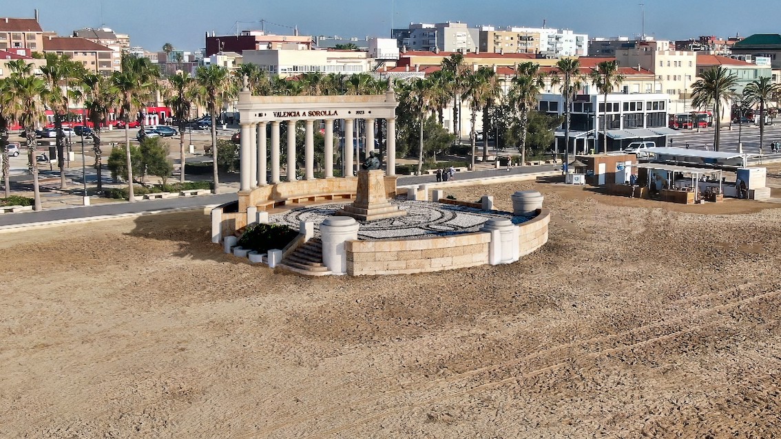 Recreación virtual del ‘Monumento a Sorolla’ en Valencia.