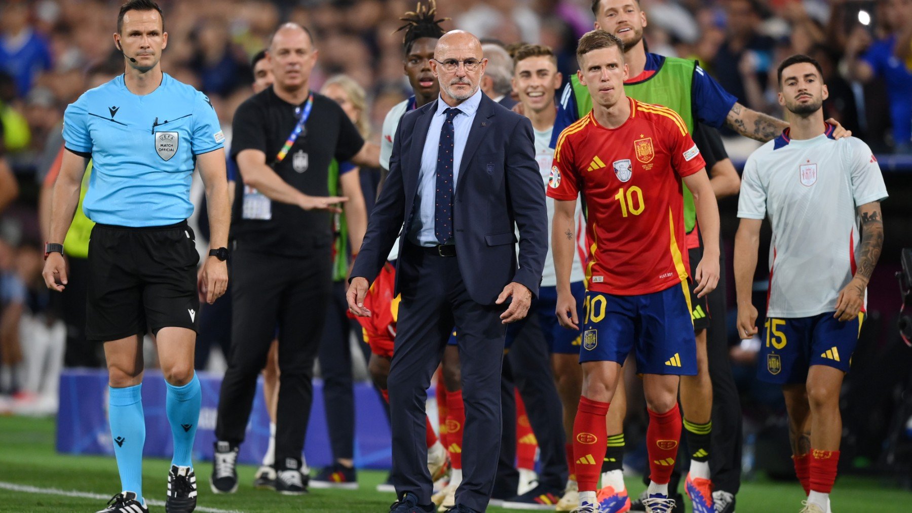 De la Fuente en el partido contra Francia. (Getty)