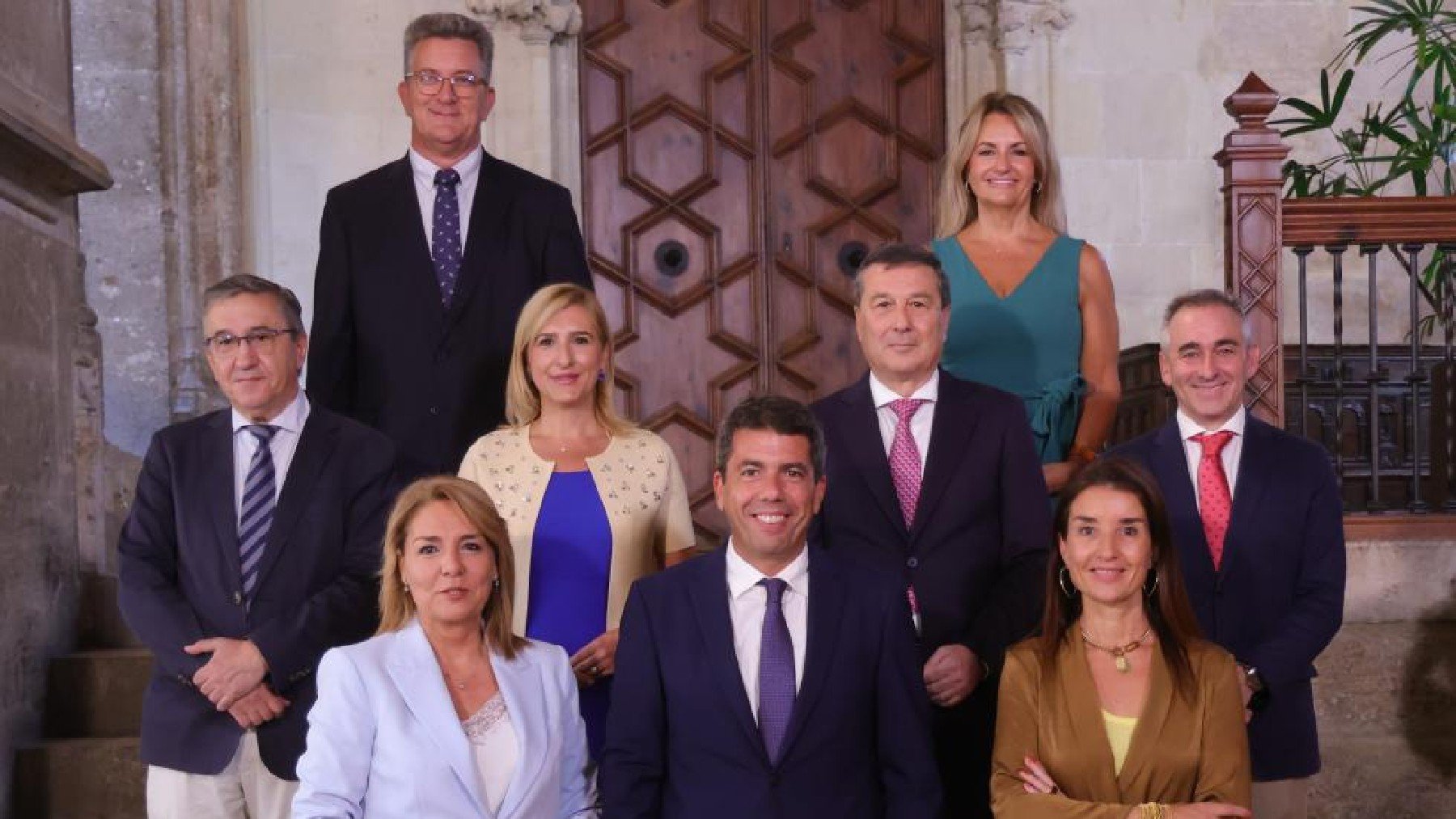 El nuevo Gobierno valenciano del PP que preside Carlos Mazón.
