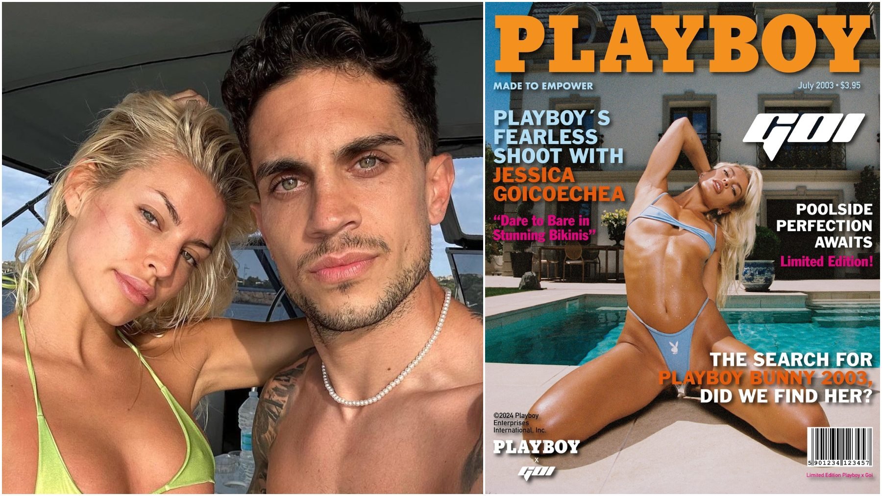 Jessica Goicoechea, Marc Bartra y la portada.