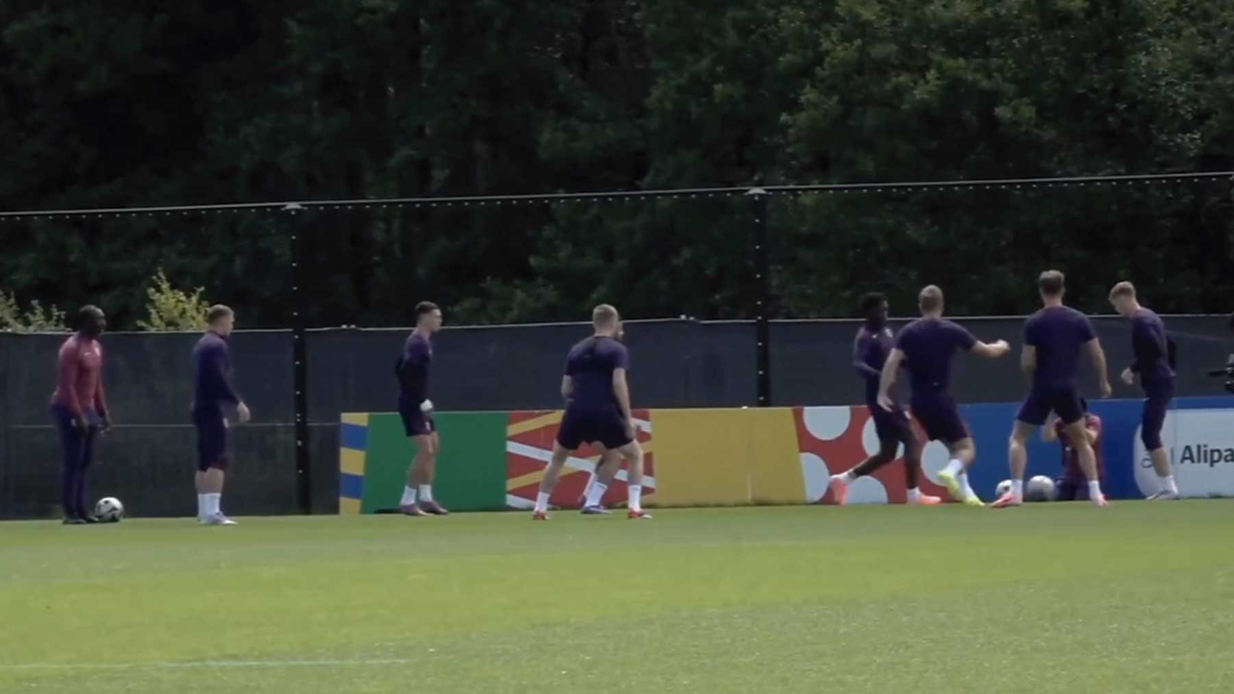 Entrenamiento de la selección inglesa.